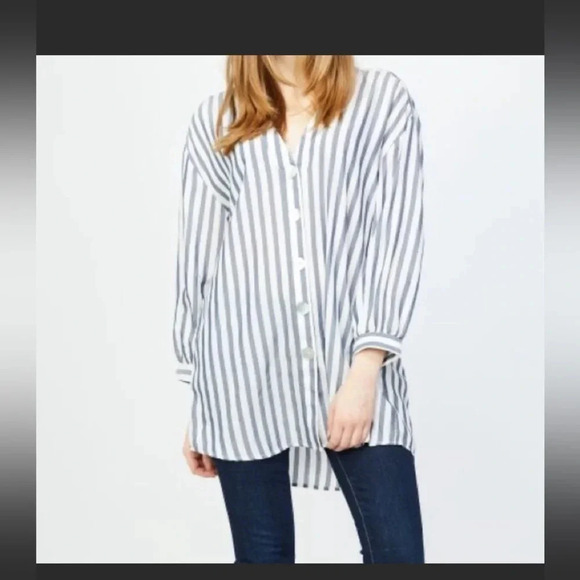 Anthropologie RD & KoKo Striped Long Line Tunic - Picture 1 of 10